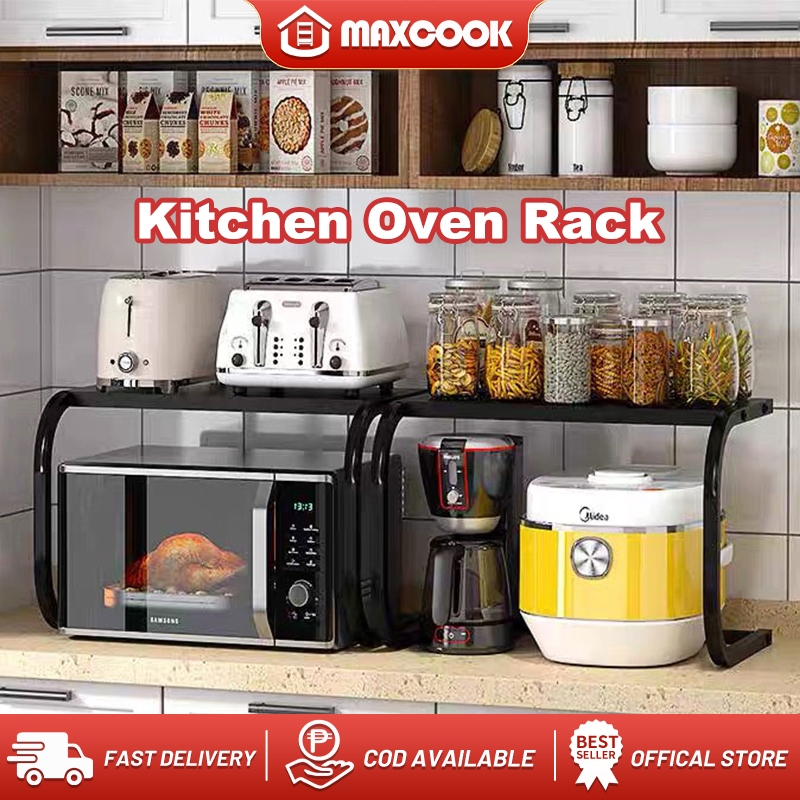 MAXCOOK 1 Tier Microwave Rack Carbon Steel Kitchen Rack Oven Rack ...