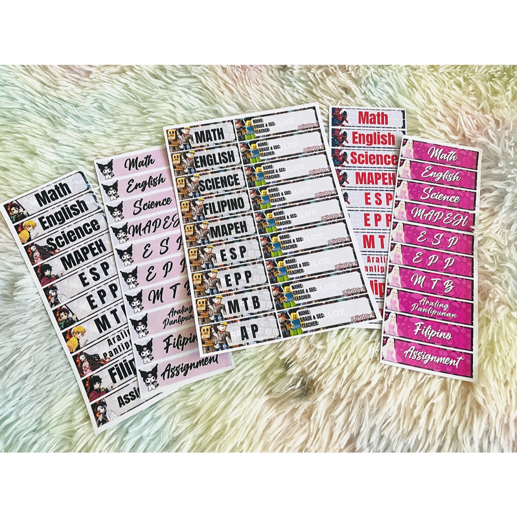 Sticker Labels / Subject label / notebook label | Shopee Philippines