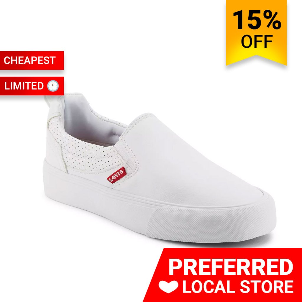 Levi's Naya Slip On Lév¡'s Naya Slip-On Perforated White Mono