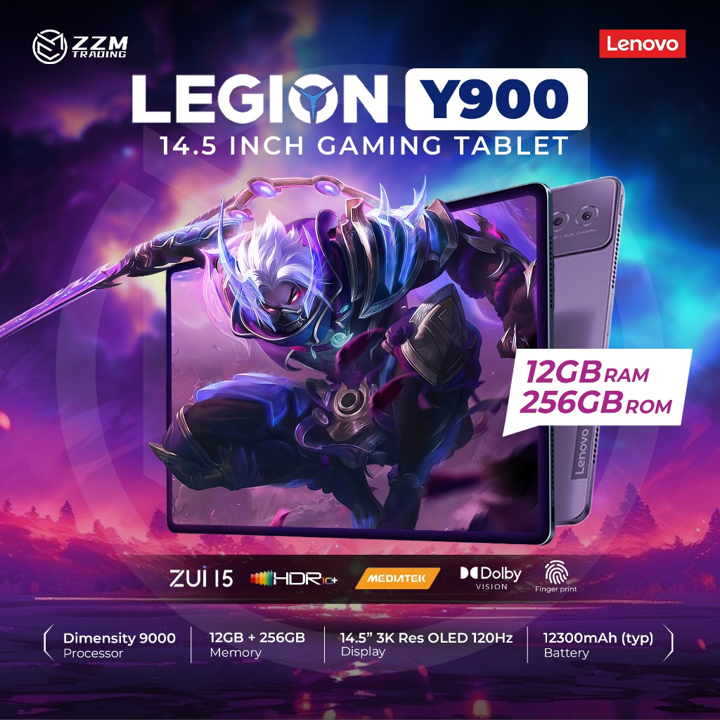 Lenovo Legion Y900 14.5" Gaming Tablet Dimensity 9000 3K Res OLED 120hz ...