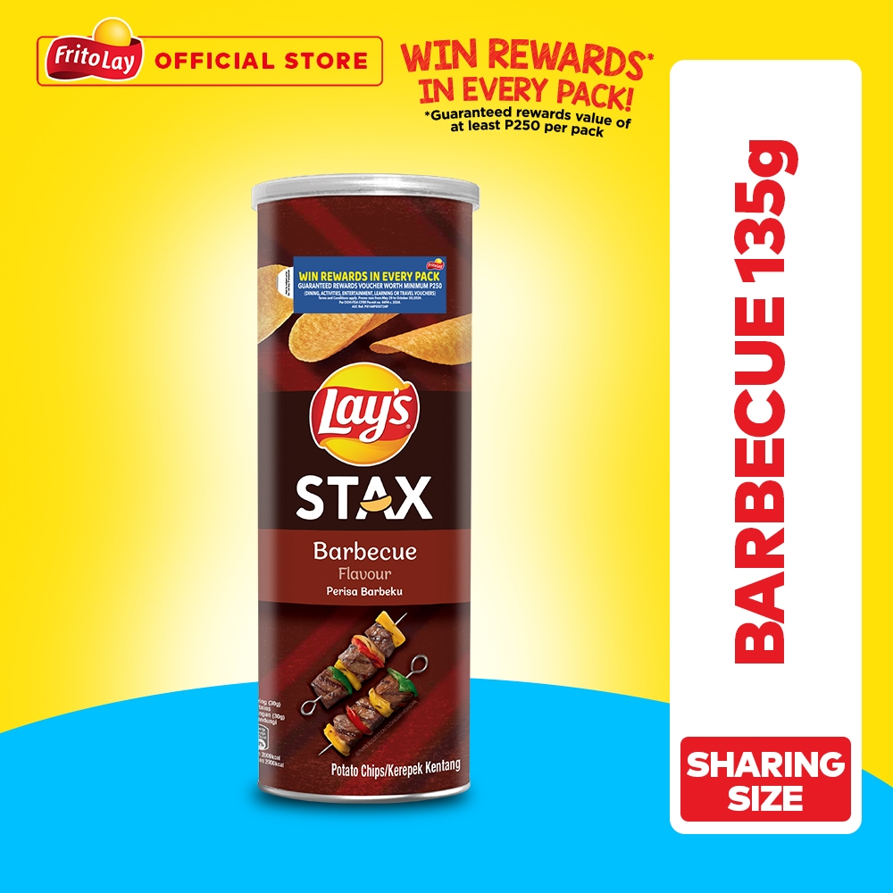 SURE WIN REWARDS PROMO: Lay's Stax BBQ Flavored Potato Crisps 135g ...