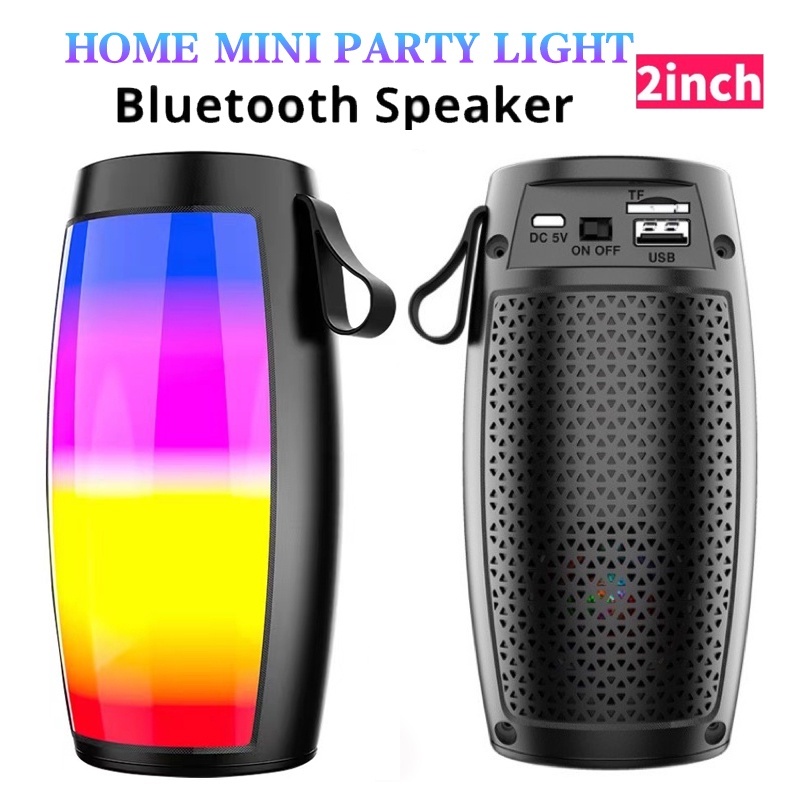 WLE RGB Wireless Bluetooth Speaker Mini Bass Stereo Surround Speaker ...