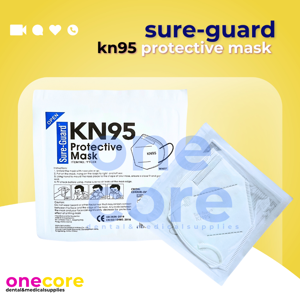 Sureguard KN95 Mask Disposable (GL001A) Sold Per Piece | Shopee Philippines