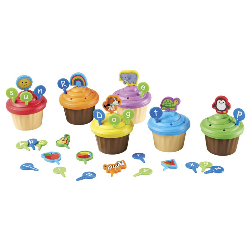 Learning Resources ABC Cupcake Party Toppers, Develops Language Skills ...