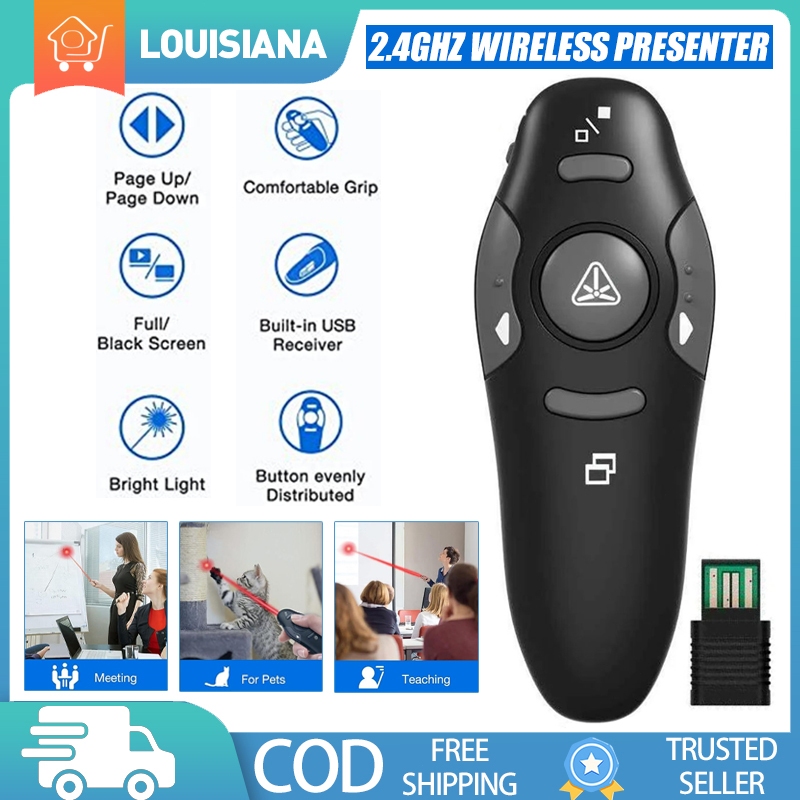 2.4GHz Wireless Powerpoint Presentation PPT Slide USB Flip Pen Pointer ...