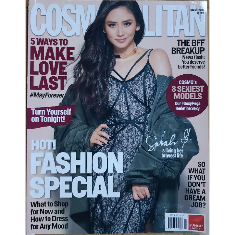 COSMOPOLITAN PHILIPPINES Magazine - November 2016 Sarah Geronimo Cover ...