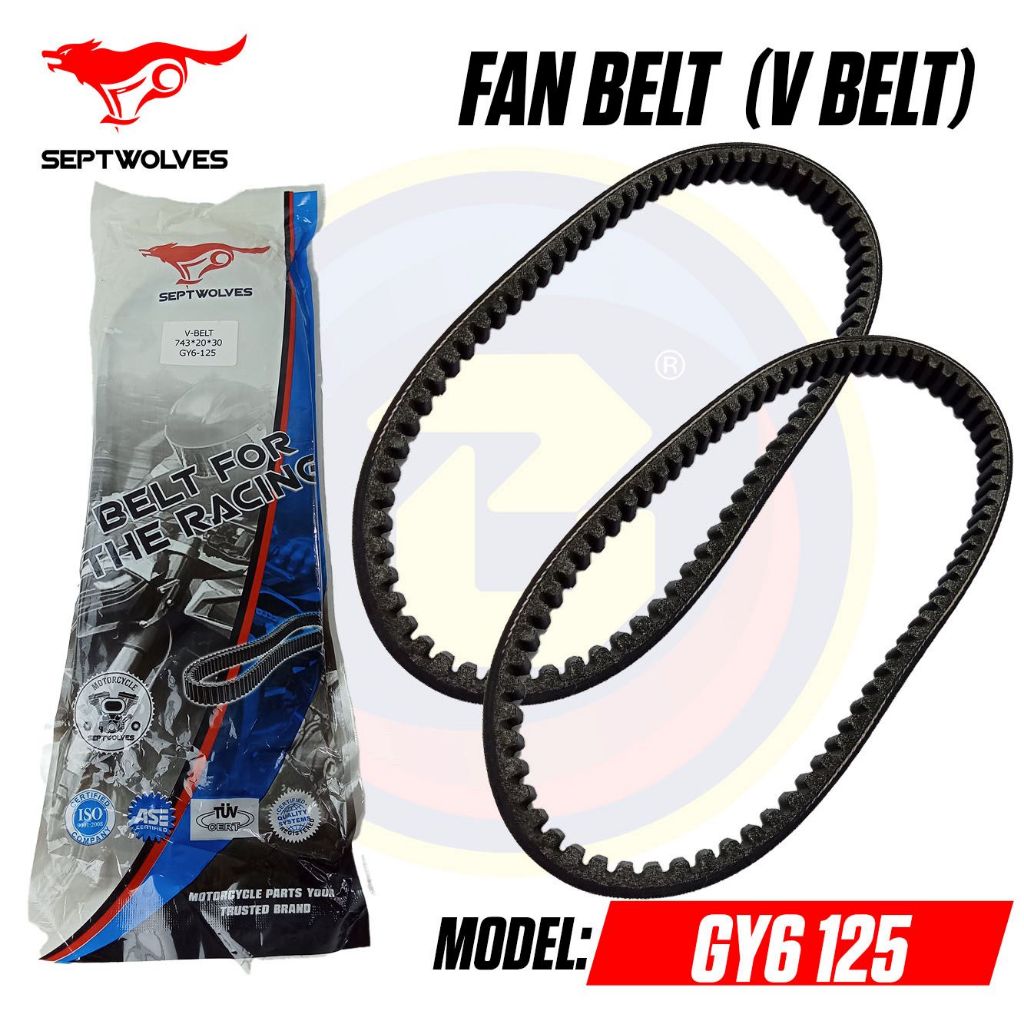 Fan Belt for Rusi GY6 125 , Motorcycle V-Belt Rusi GY6 125 Septwolves ...