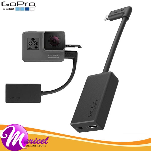 GoPro Pro 3.5mm Microphone Adapter for Hero 8, 7, 6, 5 Cameras ...