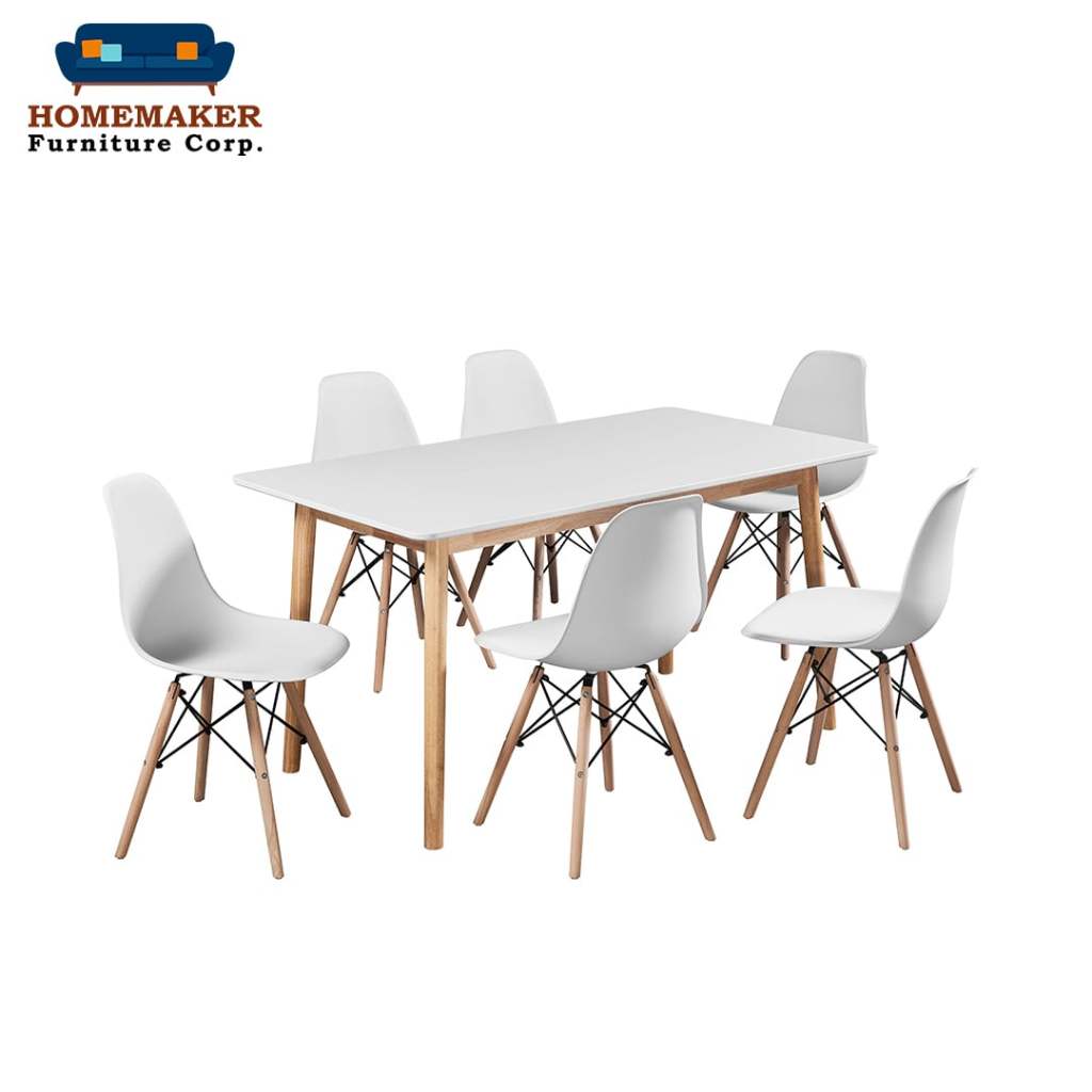 Homemaker Furniture Elvine 1 + 6 Seater Dining Set | Shopee Philippines