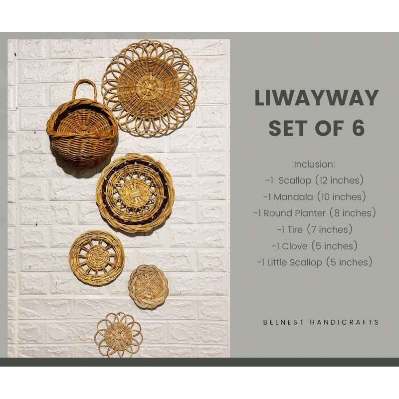 Native Rattan Wall Decor Set Stylish Nordic | Boho | Minimalist | SET ...