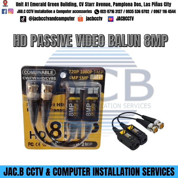 HD PASSIVE VIDEO BALUN 8MP | Shopee Philippines