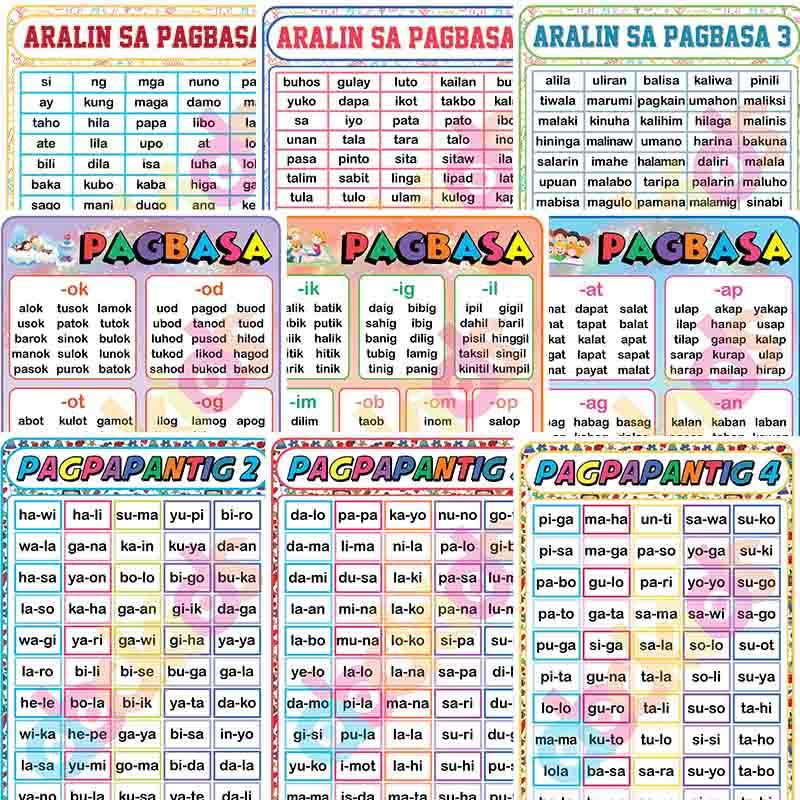 Matutong Magbasa A4 Size Laminated Charts | Shopee Philippines