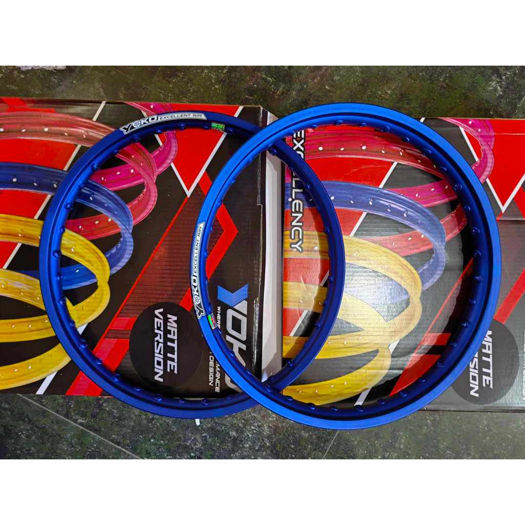 YOKO RIM EXCELLENT 1.2 / 1.4 MATTER VERSION BLACK / BLUE / RIM SET ...
