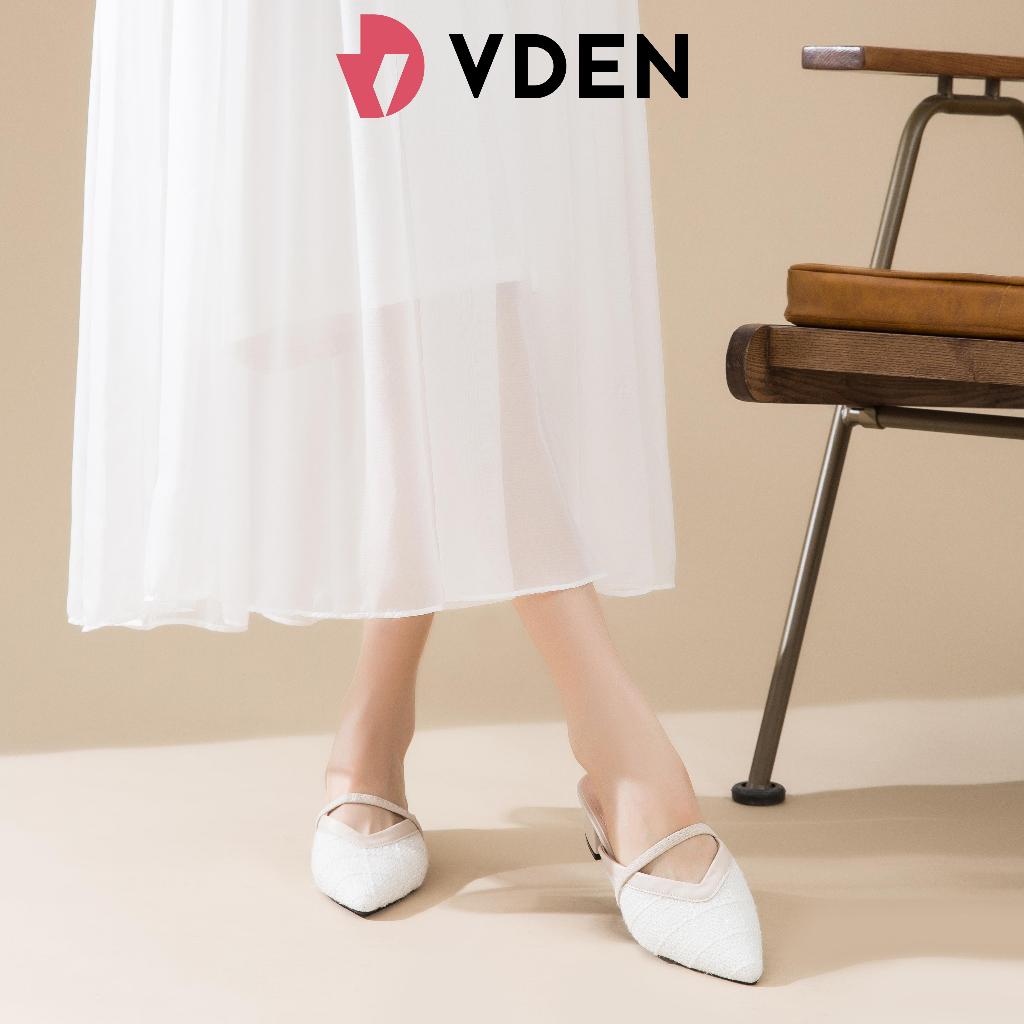 VDEN Women Mid Heels closed Pointy Toe Open-back Shoes 1.5INCH/4CM 1202 ...