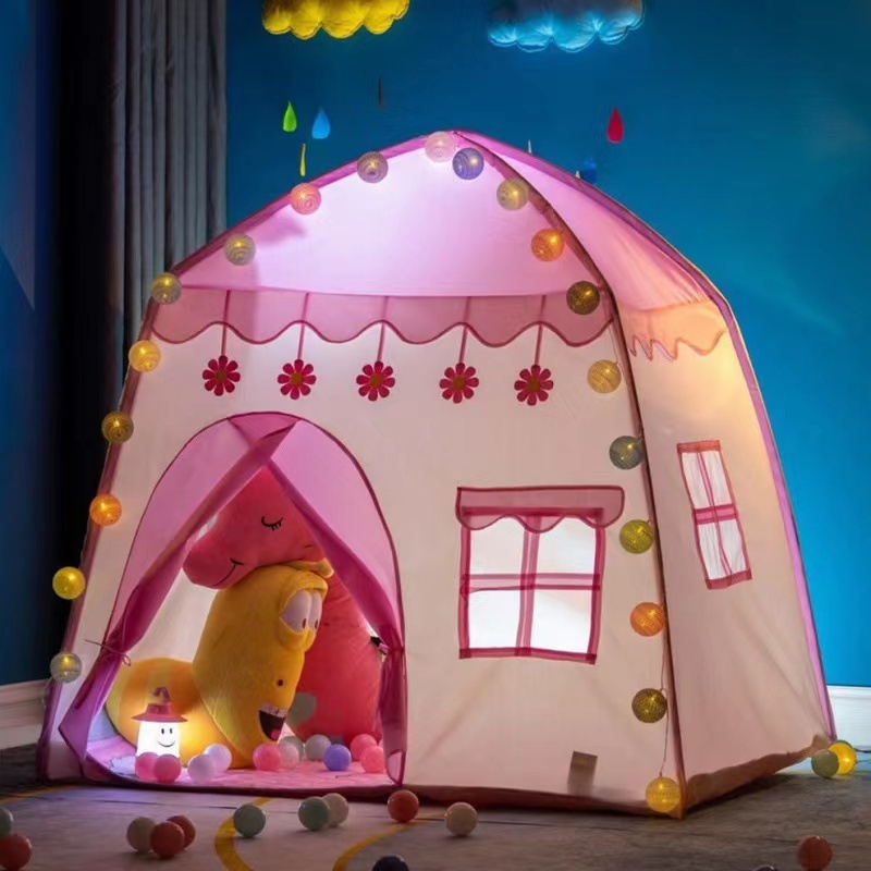 Foldable Castle Play Tent for Kids – Oxford Fabric Playhouse for Indoor ...