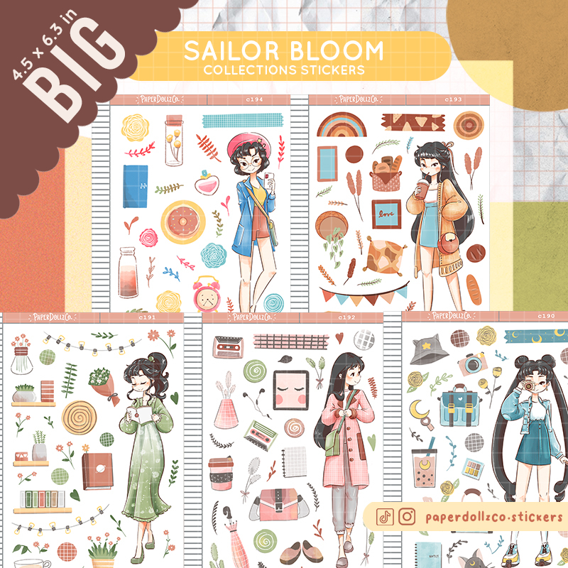 Sailor Bloom Paperdollzco Planner Big Sticker Collections | C190 C191 ...