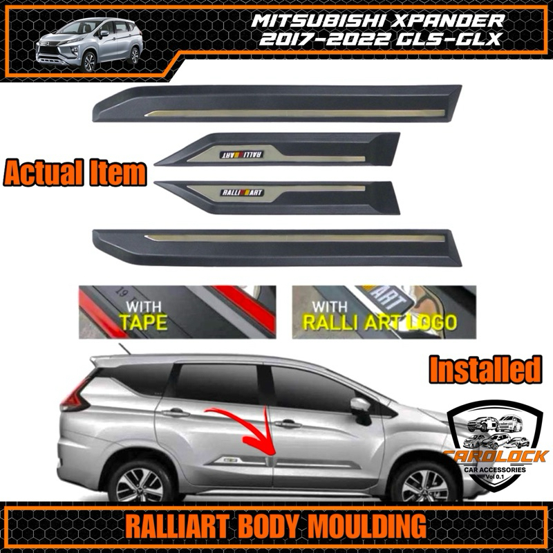 Mitsubishi Xpander GLS GLX Cross 2017 - 2022 Ralliart Body Moulding ...