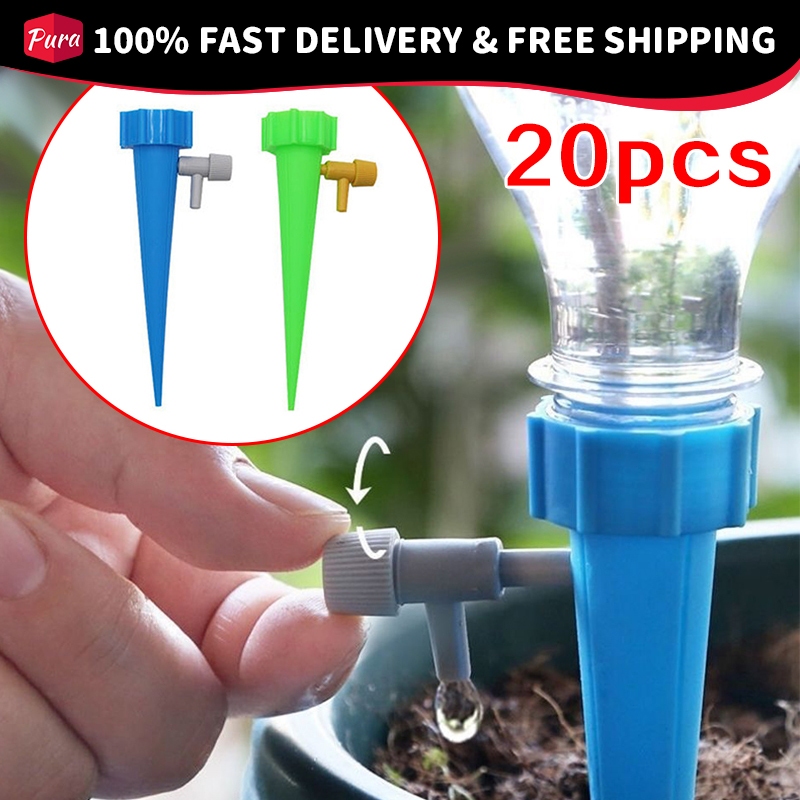 20PCS Plant Waterer Self Watering Spikes System Water Seepage Dripper ...