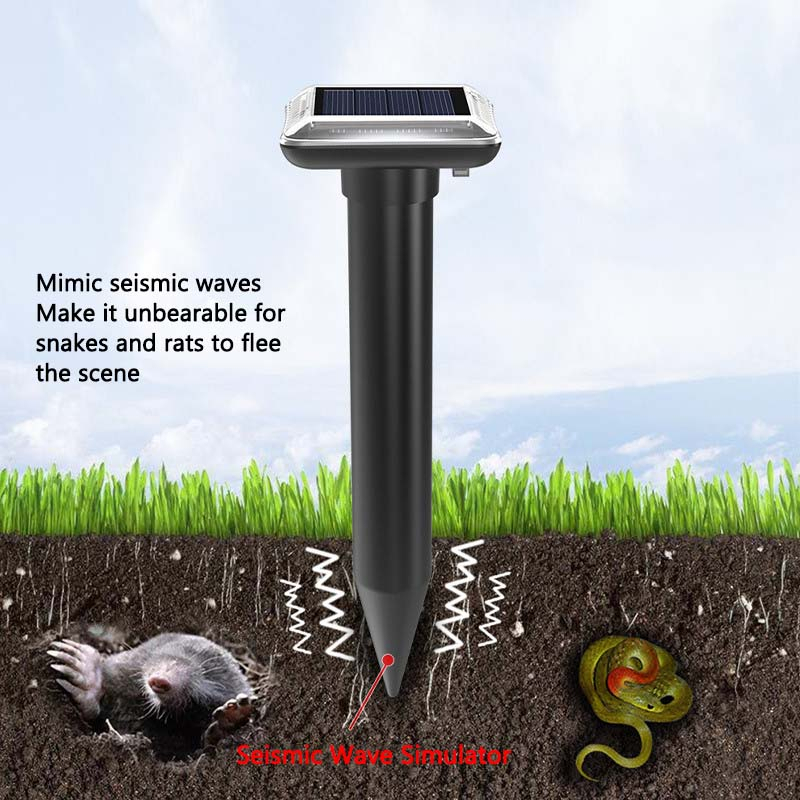 Solar Ultrasonic Vibration rat repellant Snake Repeller Lawn garden ...