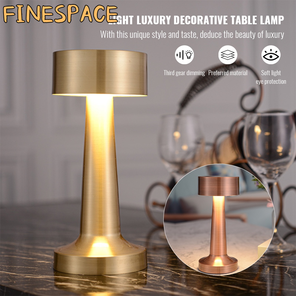 Smart Desk Lamp Golden Bar LampTouch Control Mini Table Light Warm Cool ...