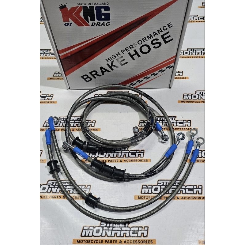 KING DRAG HYDROLIC BRAKE HOSE SET FRONT & REAR ( ABS ) FOR YAMAHA NMAX ...