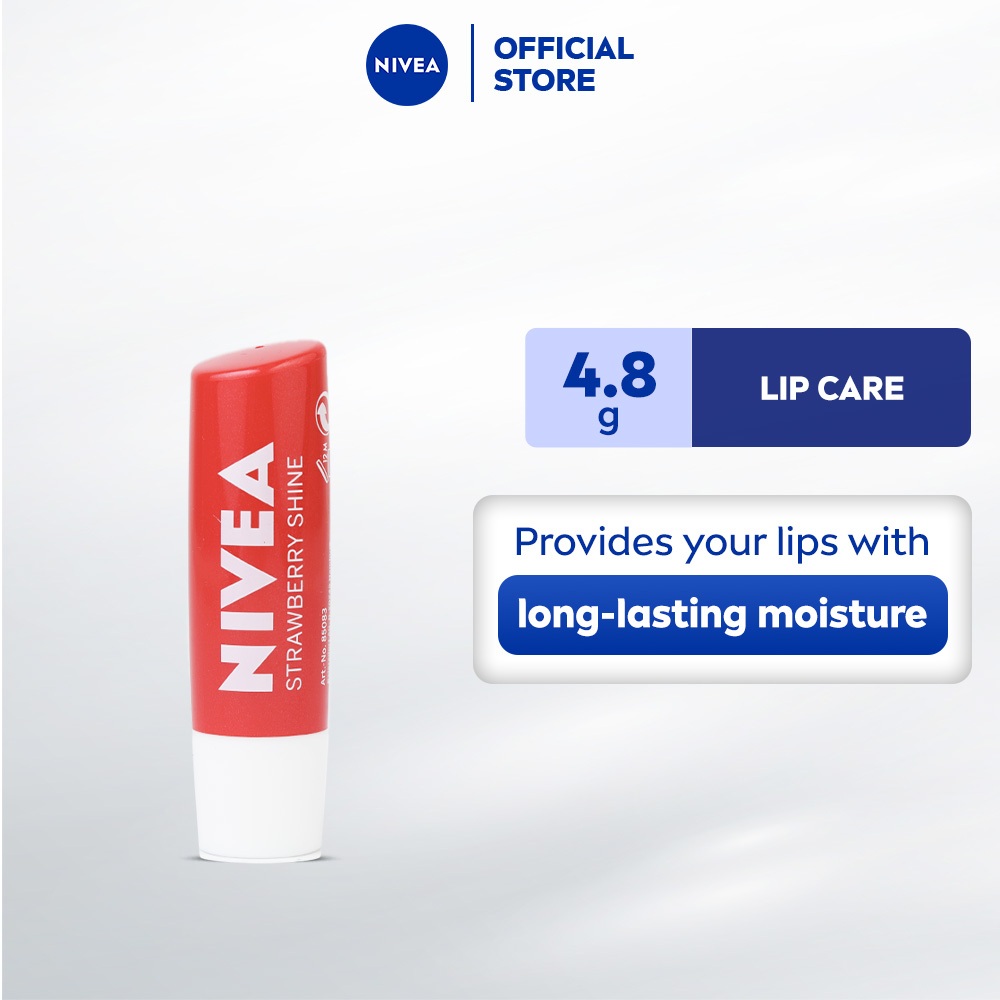 Nivea Lip Care Strawberry Shine Lip Balm 4 8g Shopee Philippines