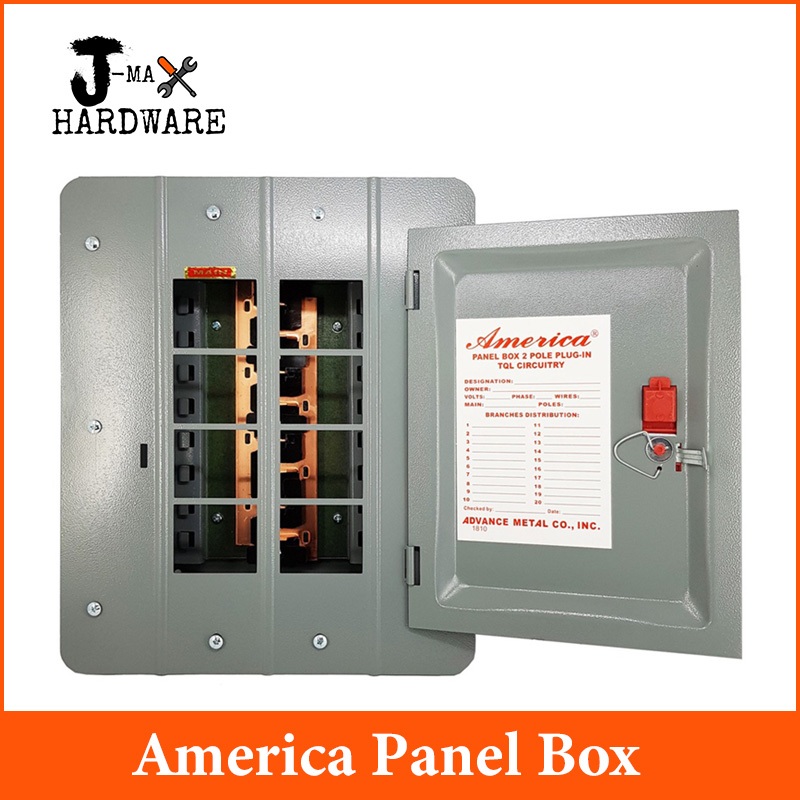 America Panel Box 2 Pole (plug in) 2-10 Branches 4 6 8 10 holes Panel ...