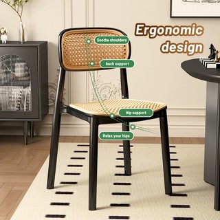Rattan Chair Woven plastic chair Backchair Breathable chair Dining ...