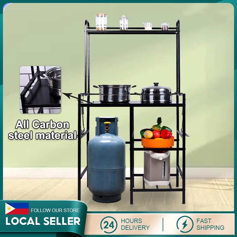 Gas Stove Stand Rack Stove Rack Kitchen Heavy Duty Organizer Stainless ...