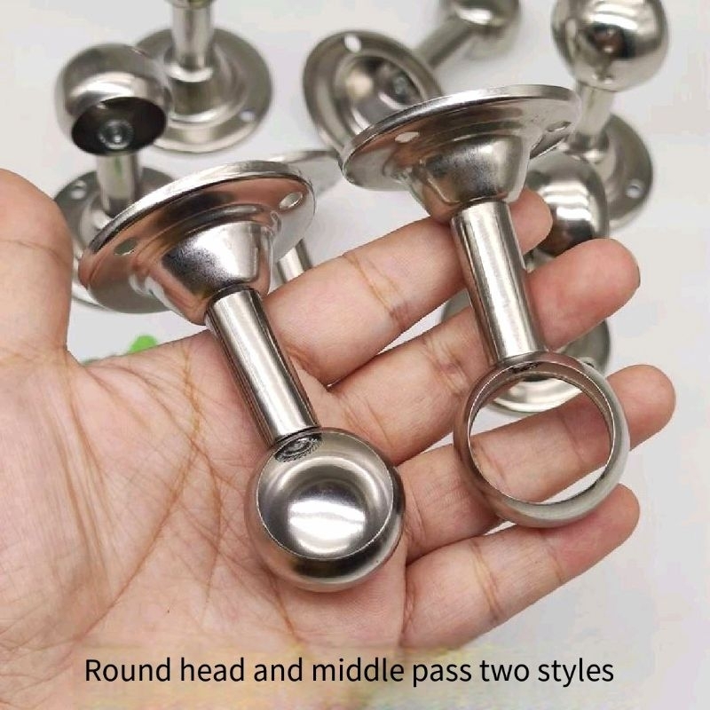 202 STAINLESS Center Post End Post Curtain Holder Stainless Towel Seat ...