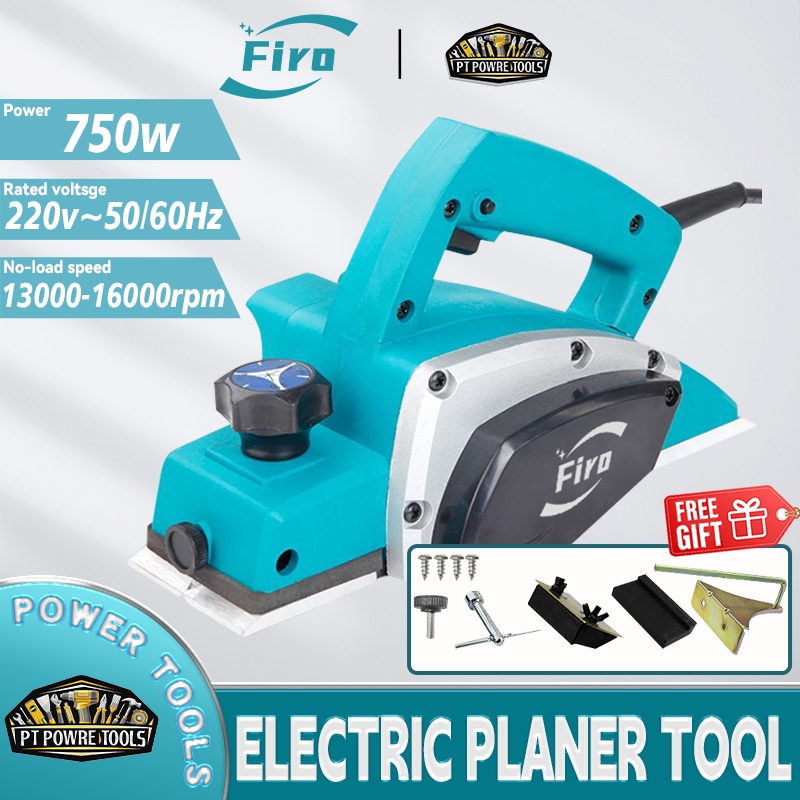 750W Power Planer Tool N1900B Electric Wood Planer Power Tool with Case ...