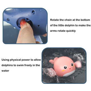 Wind-up Baby Bath Toys Cute Dolphin Swimming Toy For Baby Bathtub Toys ...