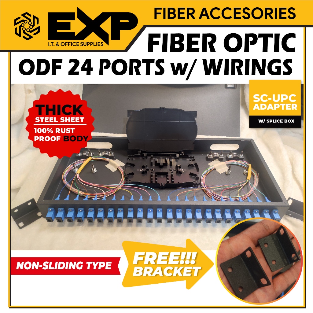 Fiber Optic | ODF / Patch Panel | - 24 Ports With Wirings (Rack Mounted ...