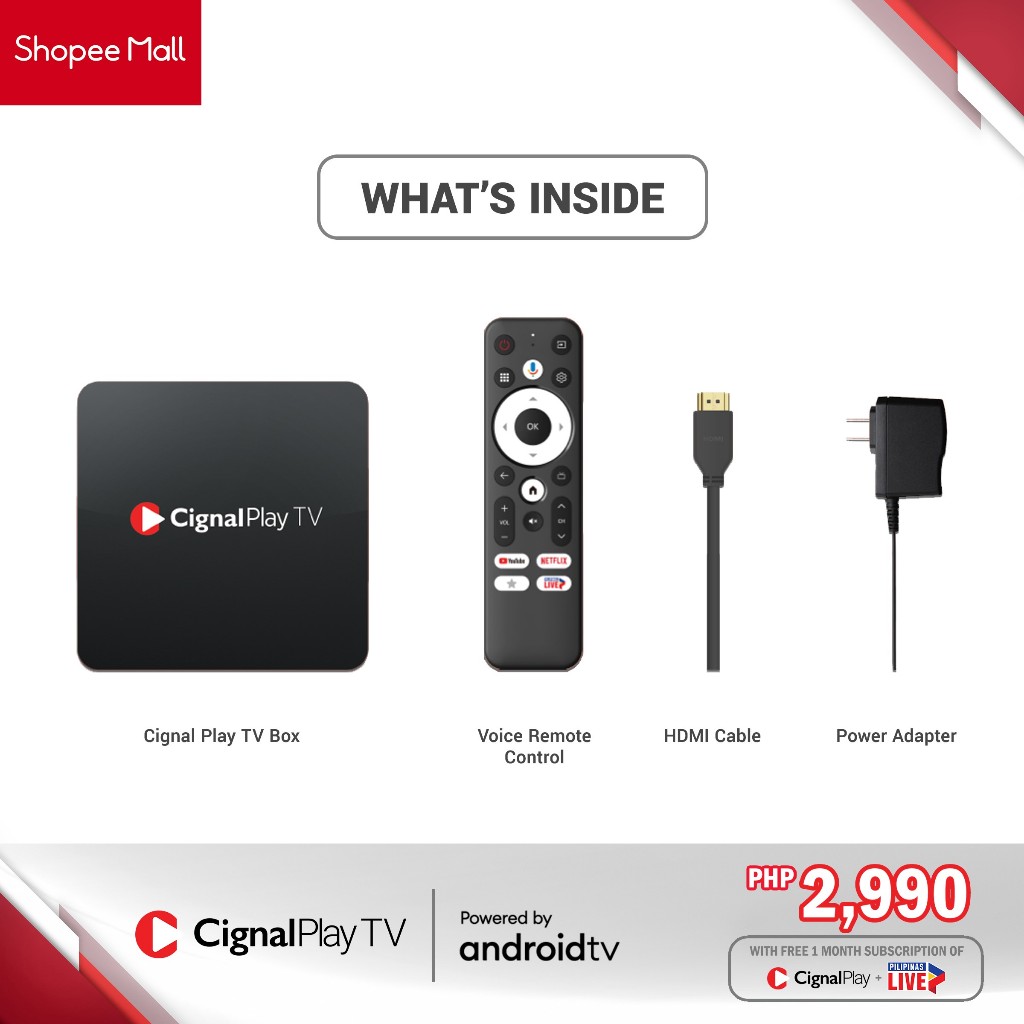 Cignal Play TV Android Box 4K Dolby Android 12 Bluetooth TV Channels ...