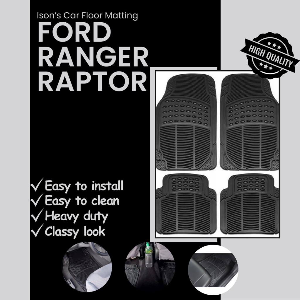 Ford Ranger Raptor Rubberized Floor Matting Heavy Duty | Shopee Philippines