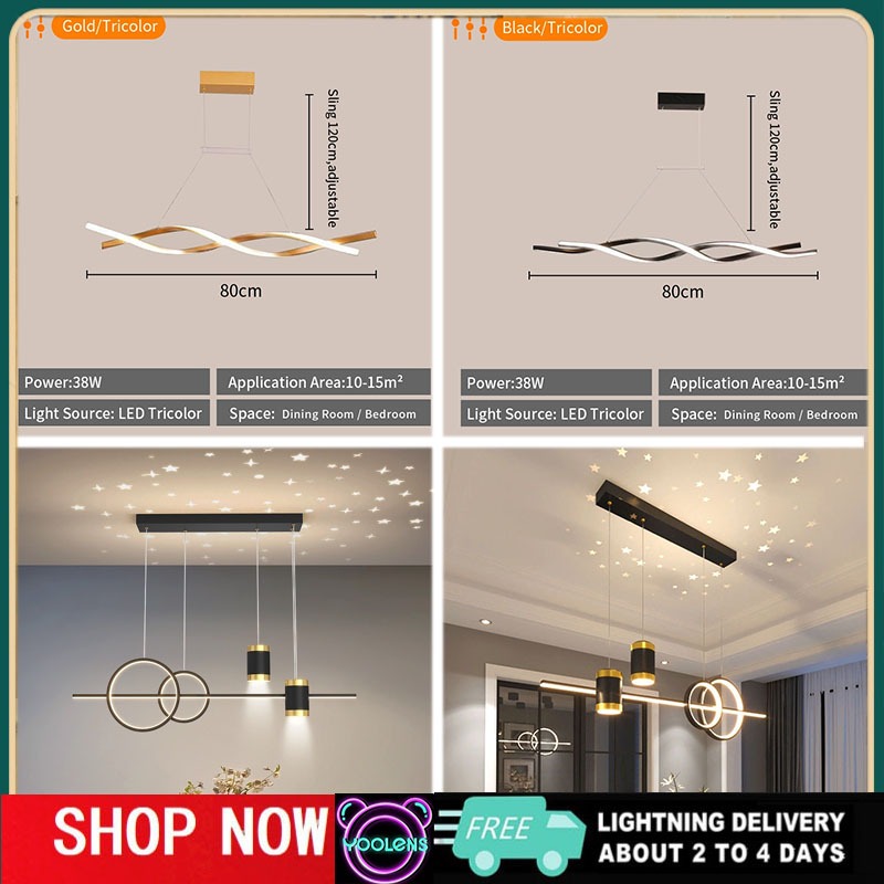 COD Lighting Pendant Light Chandelier Bar Counter Lights Hanging Lamp ...
