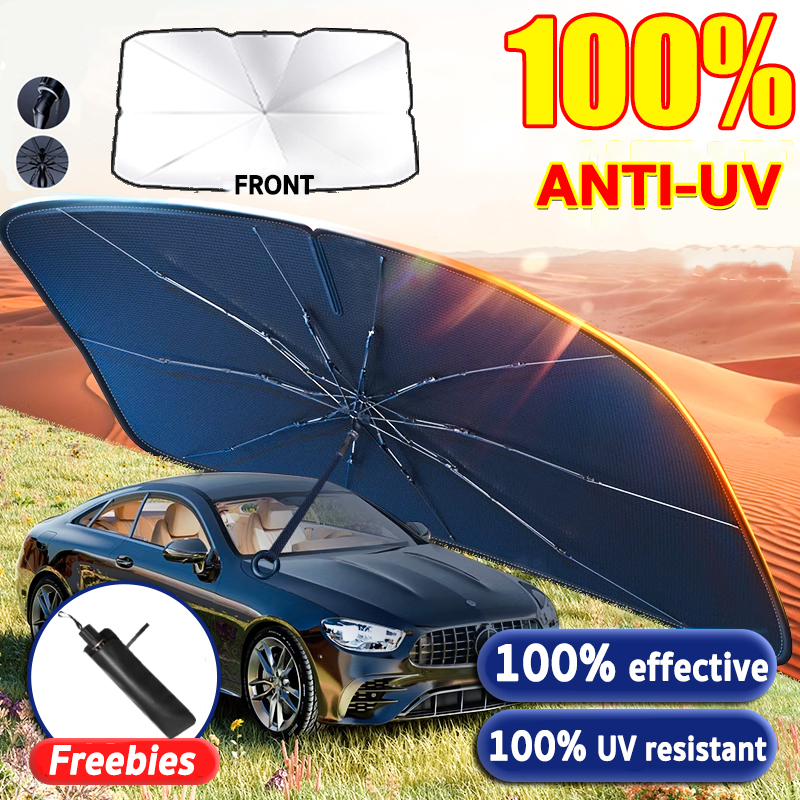 Car Sun Shade Windshield Cover Foldable Car Umbrella UV Rays and Heat ...