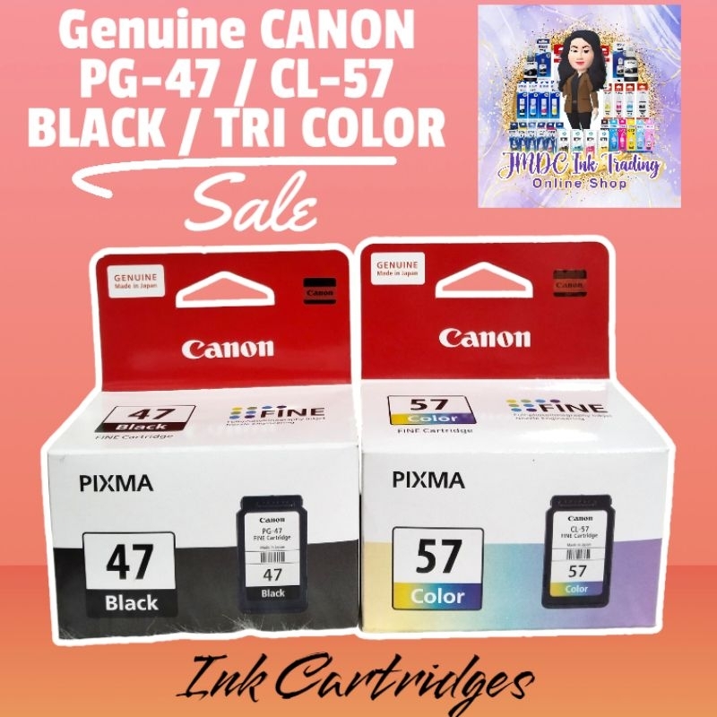 Canon Pixma PG 47 / CL 57 Genuine Original Ink for E3170 E3177 E3370 ...