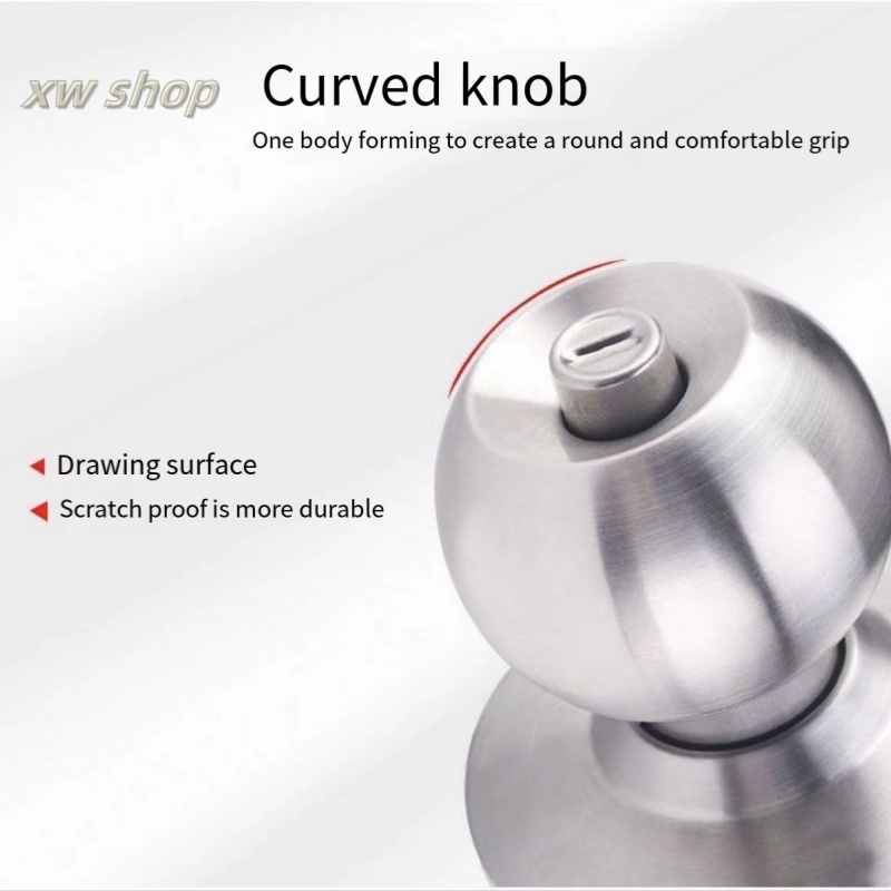 Cylindrical burglarproof Door Knob Entrance Lockset Goal lock main door ...