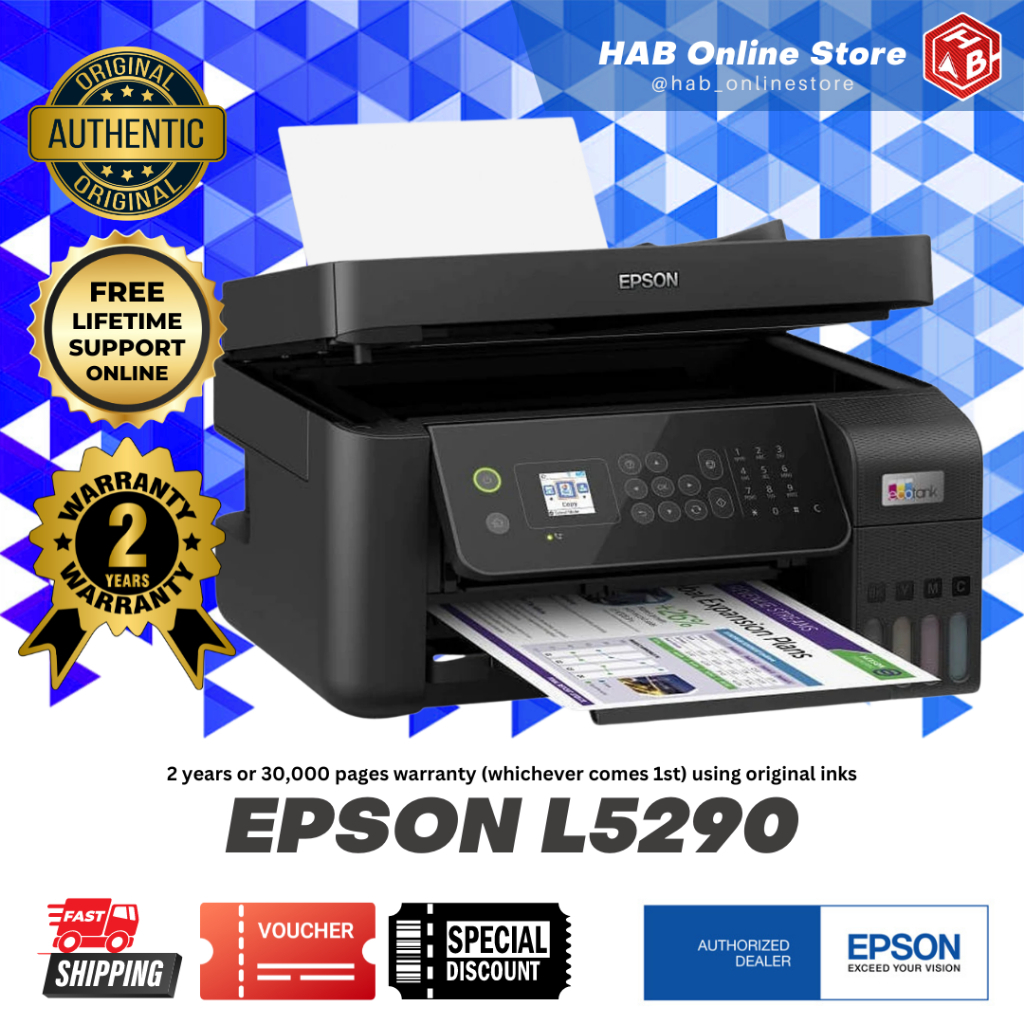 Epson EcoTank L5290 | L5590 Wi-Fi EcoTank Printer Scanner Copy Xerox ...