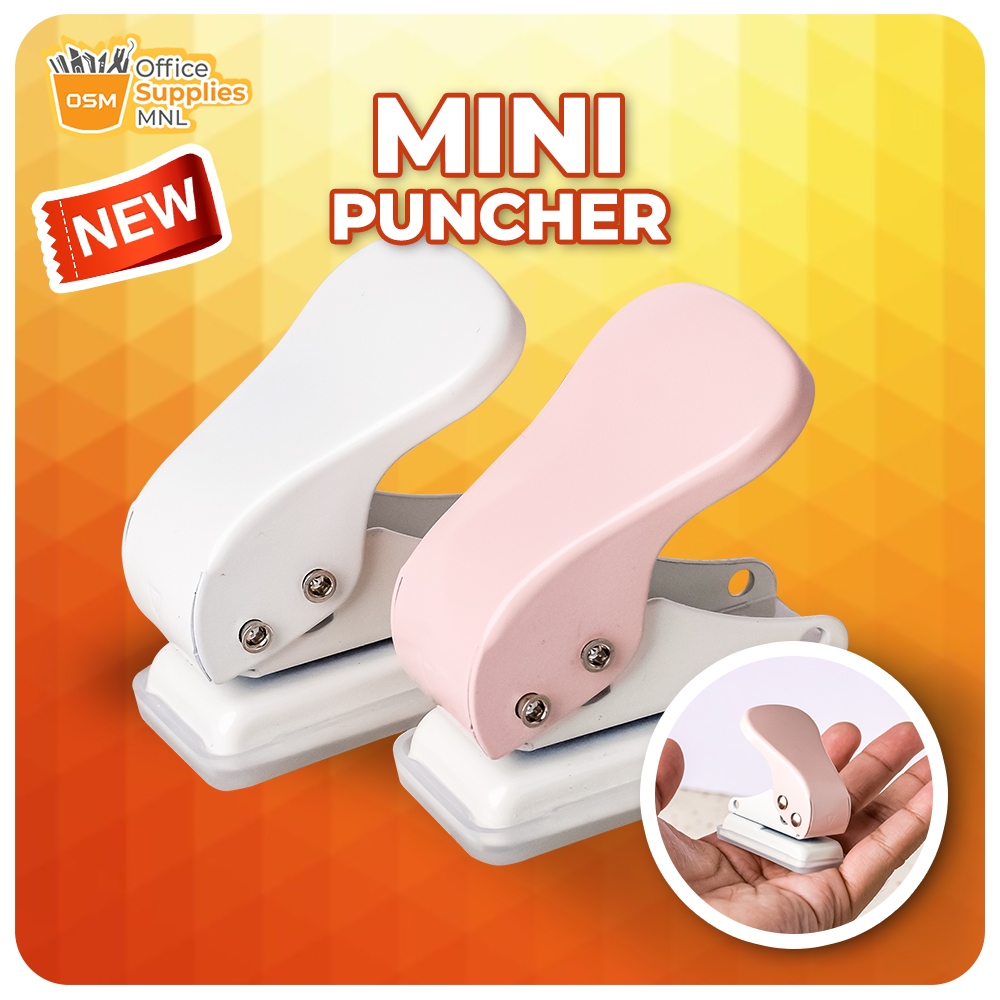 1/4 & 1/8 Inch Single Hole Puncher, 2 Pcs Circle Paper Punches Handheld Punch Puncher 8 Sheet Capacity Office Perforating Machines Craft Tags Clothing T