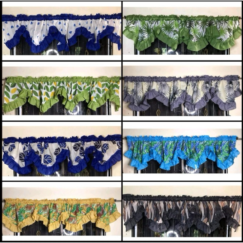 Valance Curtain Leaves & Random Design | Shopee Philippines
