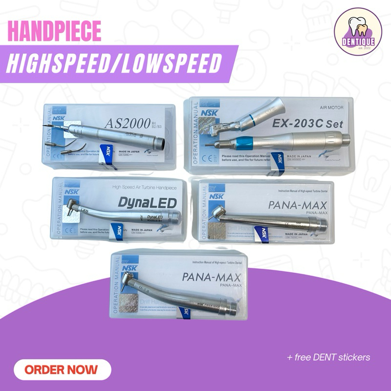 NSK HIGHSPEED HANDPIECE WITH LED & WITHOUT LED ( 2 HOLES ) ( PUSHTYPE