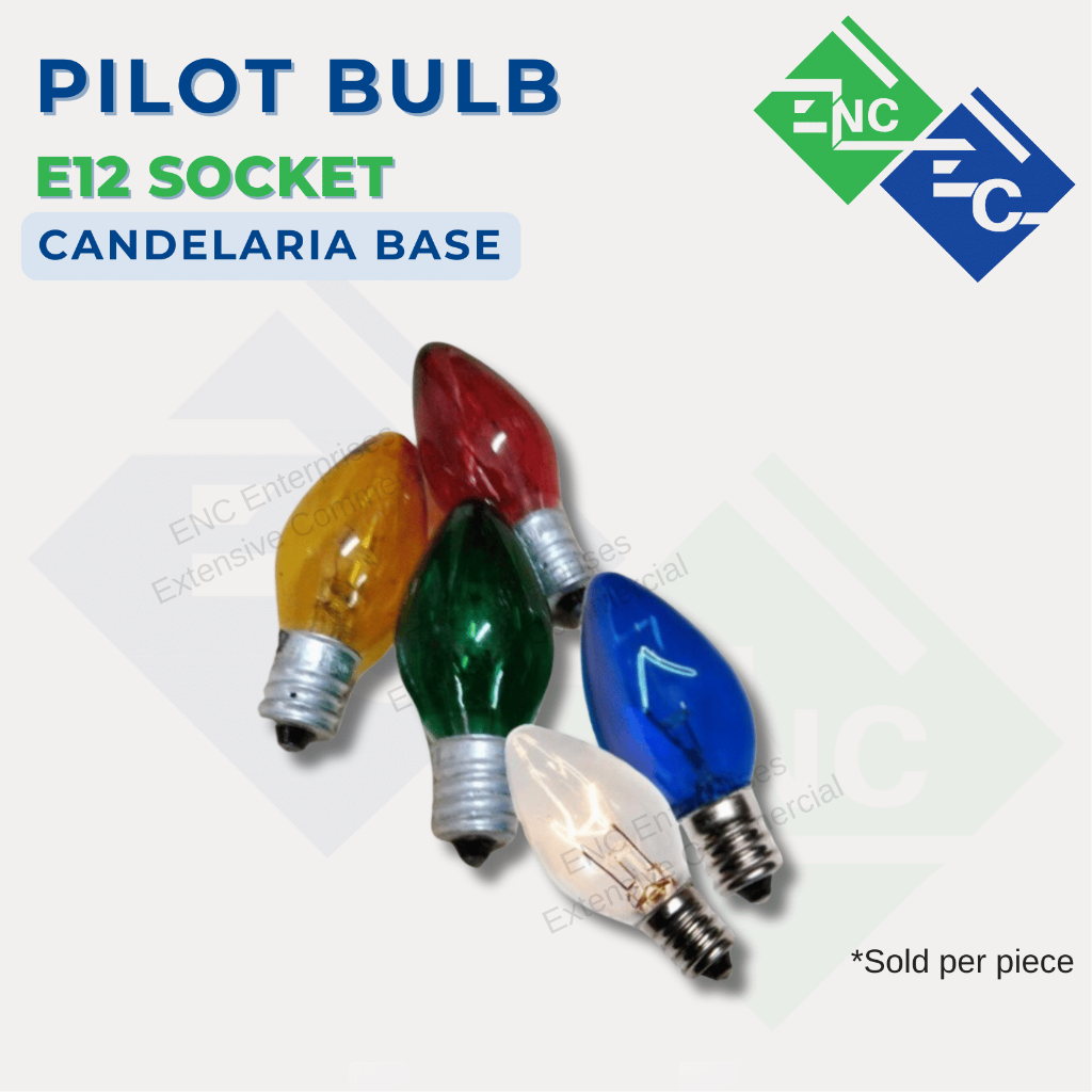 Pilot Bulb | E12 | Receptacle | Candelabra Base | Altar Light | Colored ...