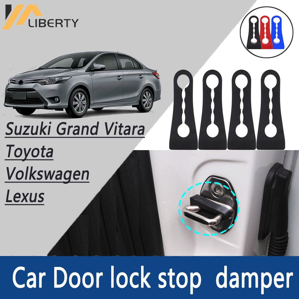 4 Pieces Of Car Door Lock Sound Absorption Buffer ShockProof Pads