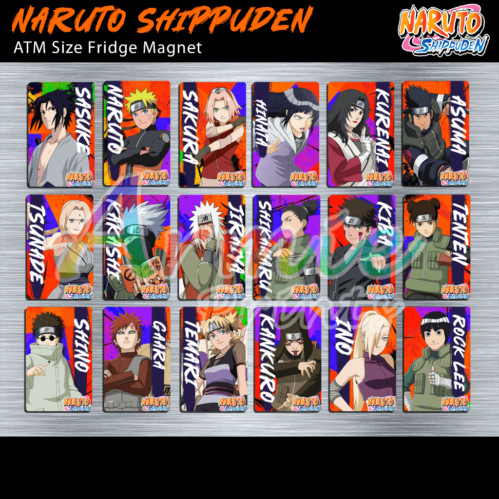 Anime | Naruto Shippuden ATM Size Collectible Ref Magnets | Shopee ...