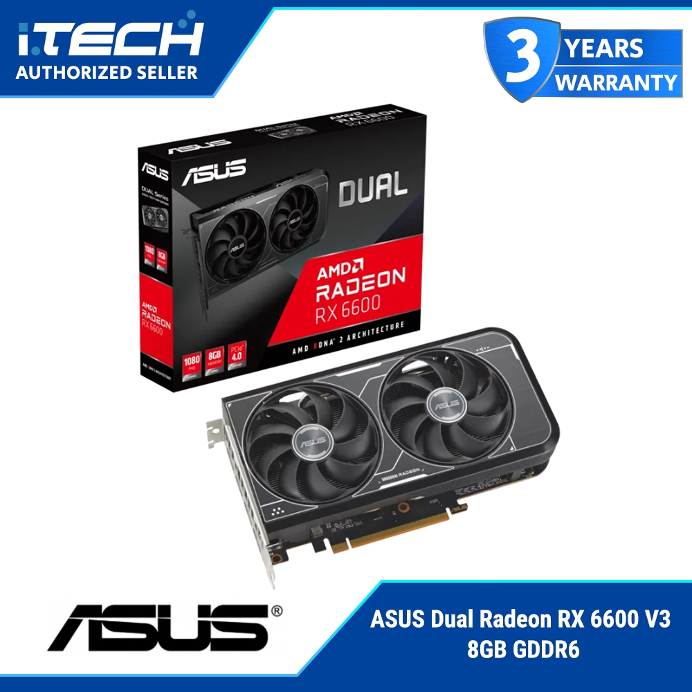 ASUS Dual Radeon RX 6600 V3 8GB GDDR6 AMD Radeon RX 6600搭載 ASUS Dual Radeon RX 6600 V3 8GB GDDR6 AMD Radeon RX 6600搭載