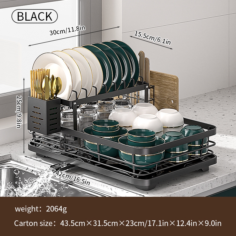 Dish Dryer Kitchen Vessel Dryer Large Tier Dish Drying Rack For