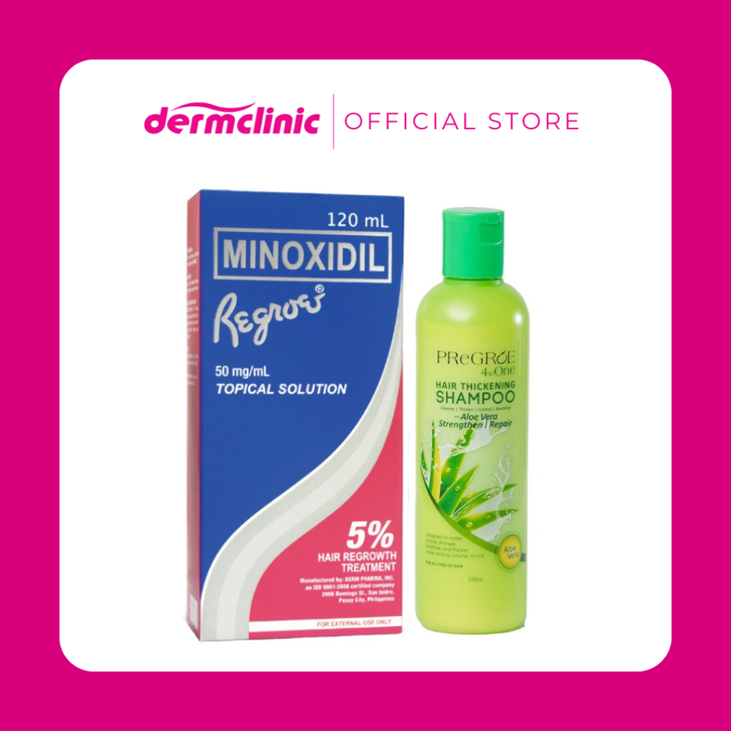 Minoxidil Regroe 120ml & Pregroe Shampoo 250ml | Shopee Philippines