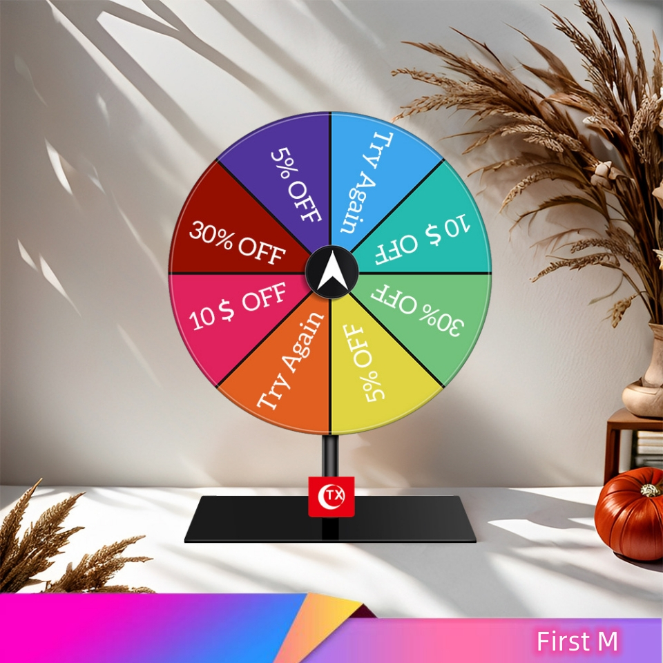 Tabletop Prize Turntable Lucky Draw Roulette Wheel Fortune Wheel for ...